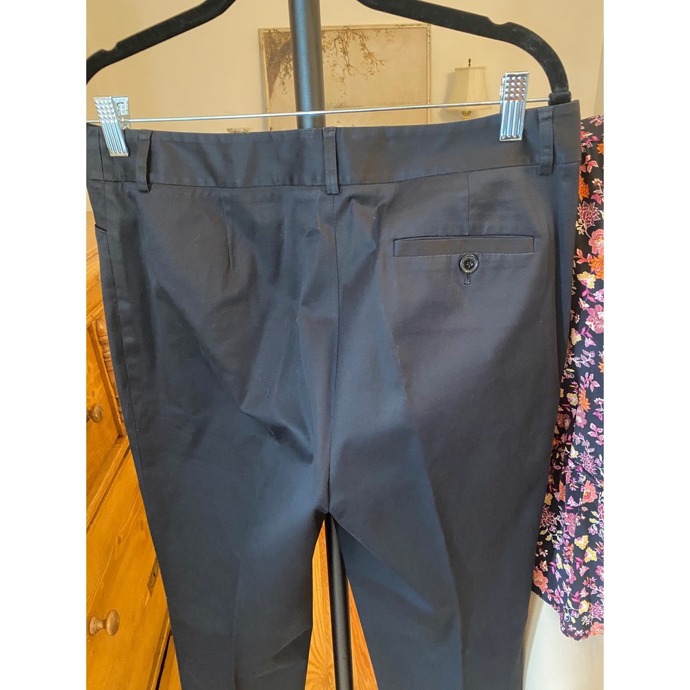 AK Anne Klein Stretch Black Straight Leg Dress Pants Women's Size 10 - Picture 5 of 9